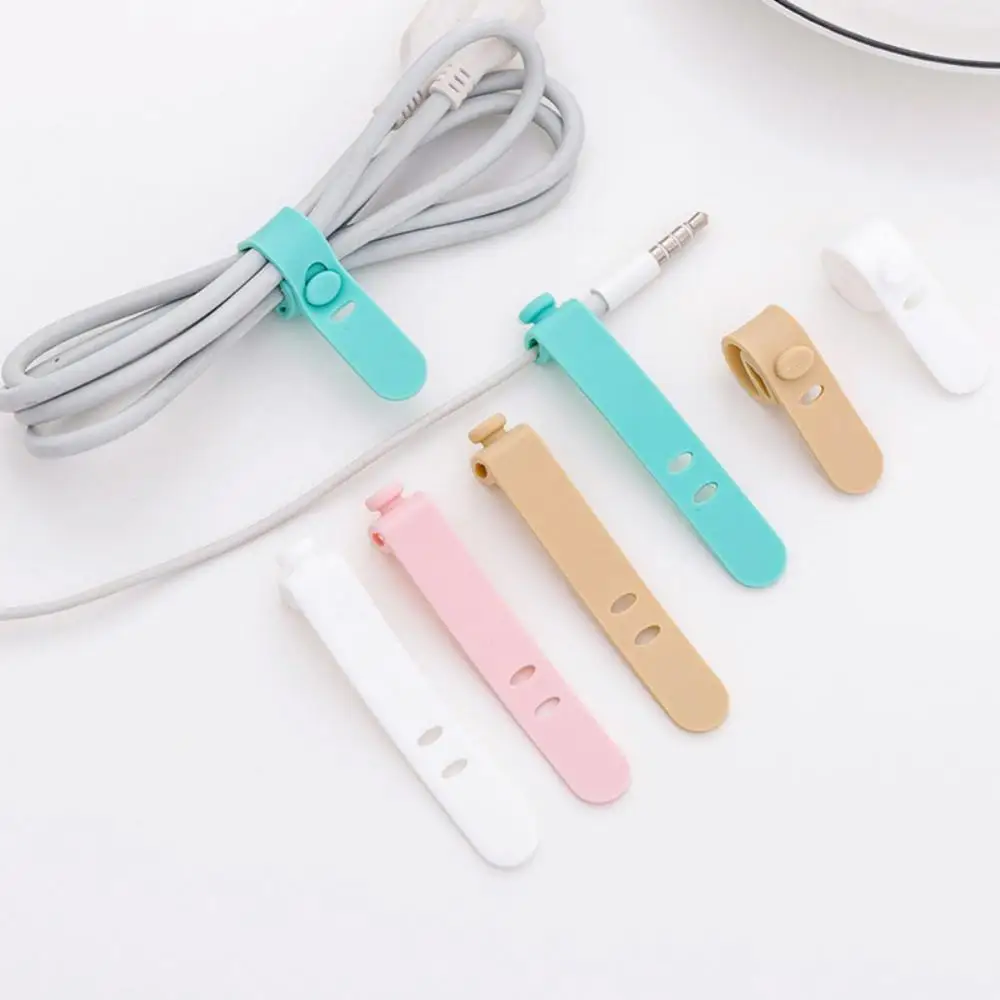 

Cable Organizer Silicone Wire Binding Data Cable Tie Management Bobbin Winder Marker Holder Tape Lead Straps Trig Rain 2023