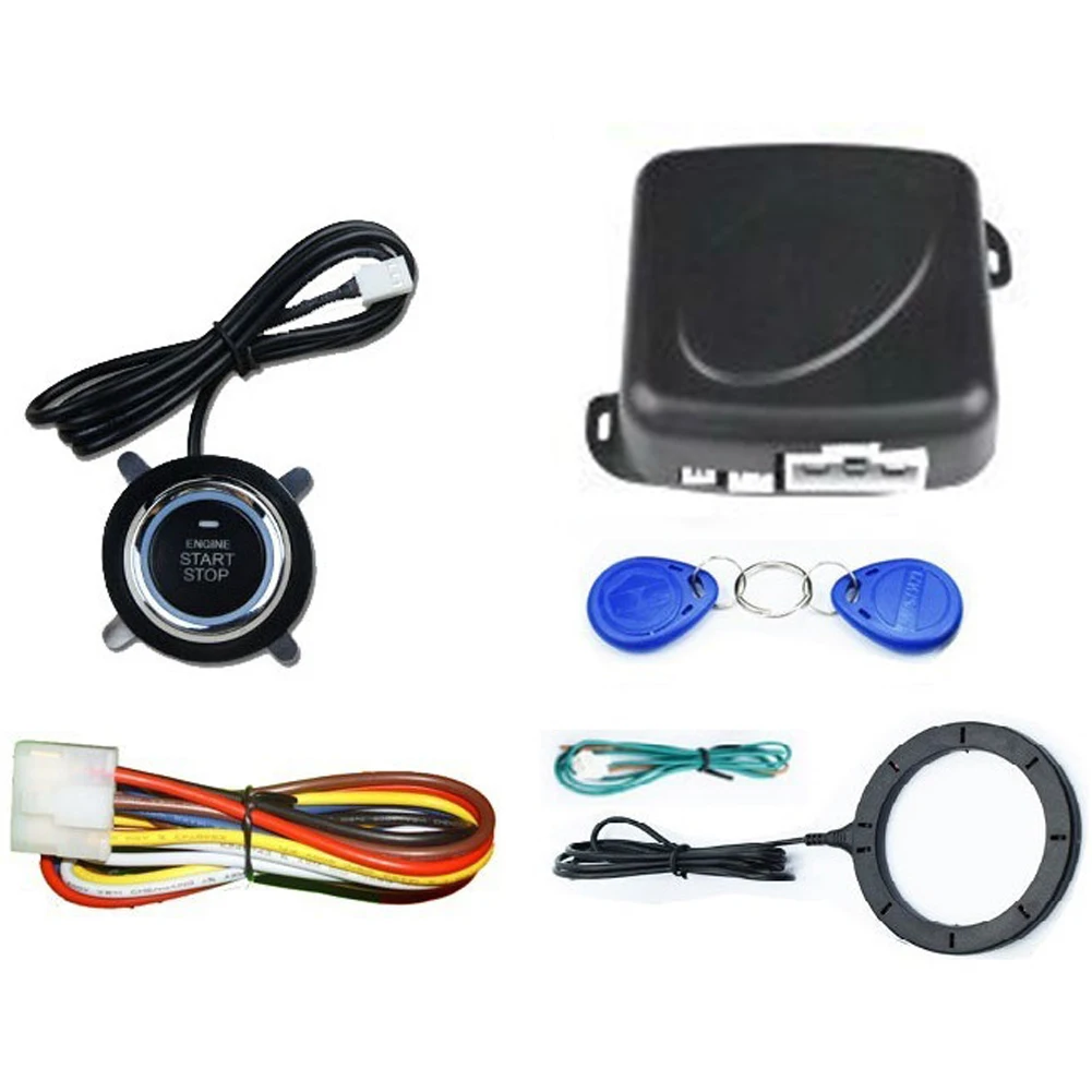 

12V RFID Immobilizer Smart Sensor Immobilizer Burglar RFID Car Engine Push Start Keyless RFID Ignition Entry Car Security System