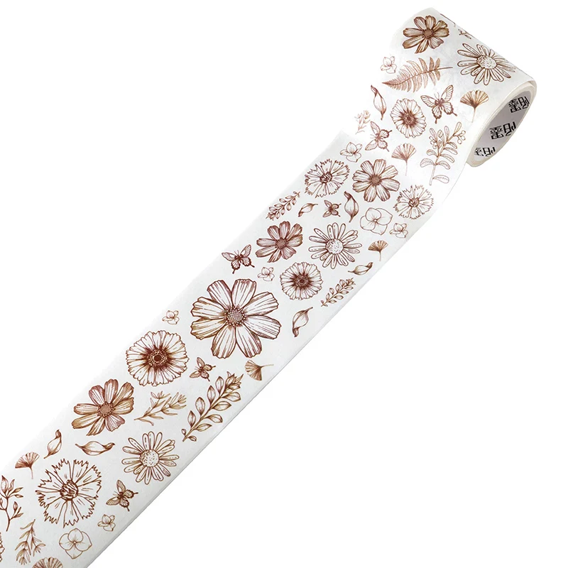 

Эстетические цветочные washi ленты 2 м