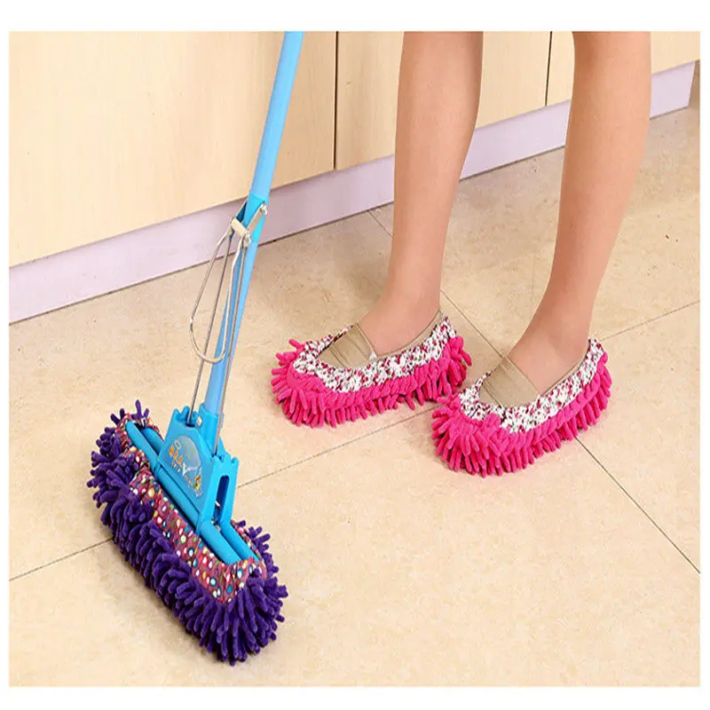 1/2/3/4PC Multifunction Floor Dust Cleaning Slippers Shoes Lazy Mopping Shoes Home Floor Cleaning Micro Fiber Cleaning Shoes