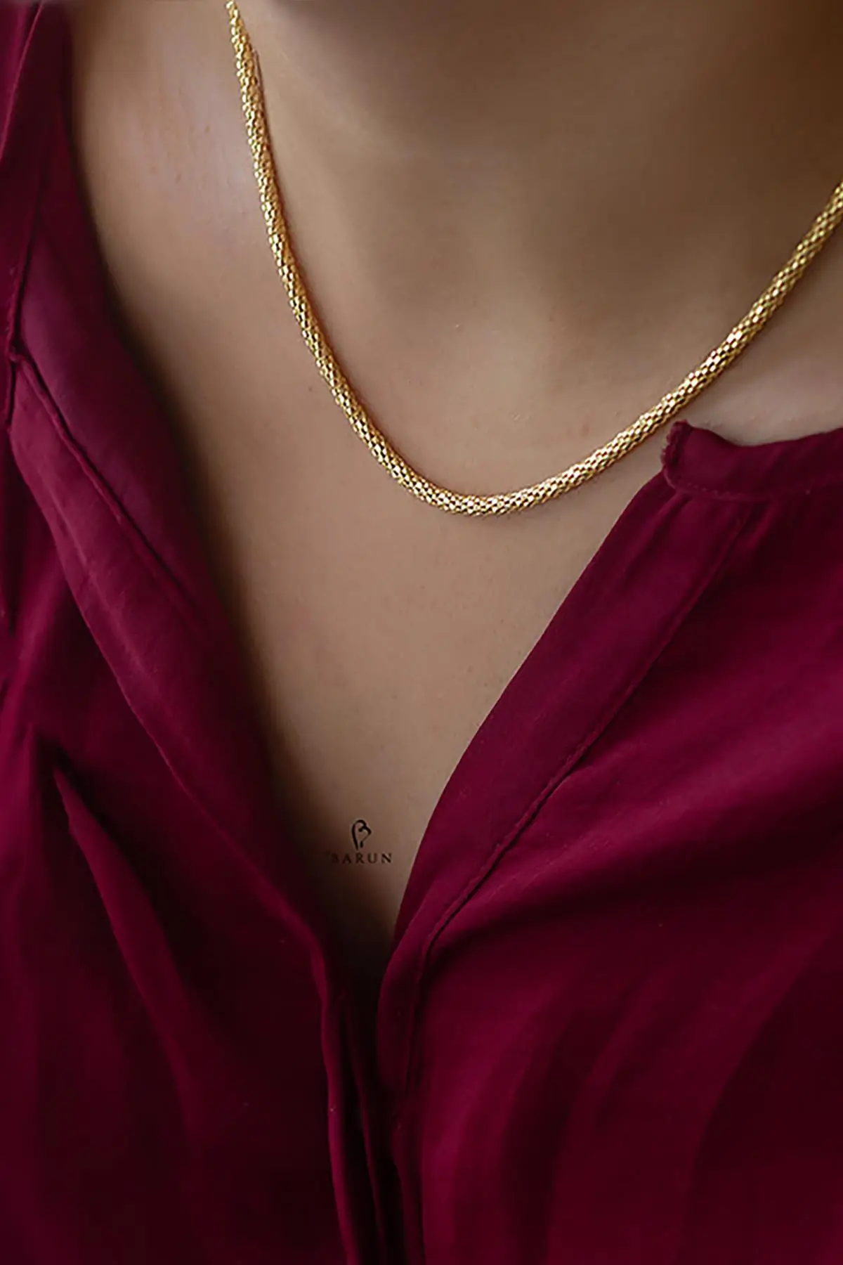 

Gold Color 925 Sterling Silver Shiny Sparkle Simple Glossy Braid Chain Necklaces Dainty Elegant Chokers For Women Jewelry