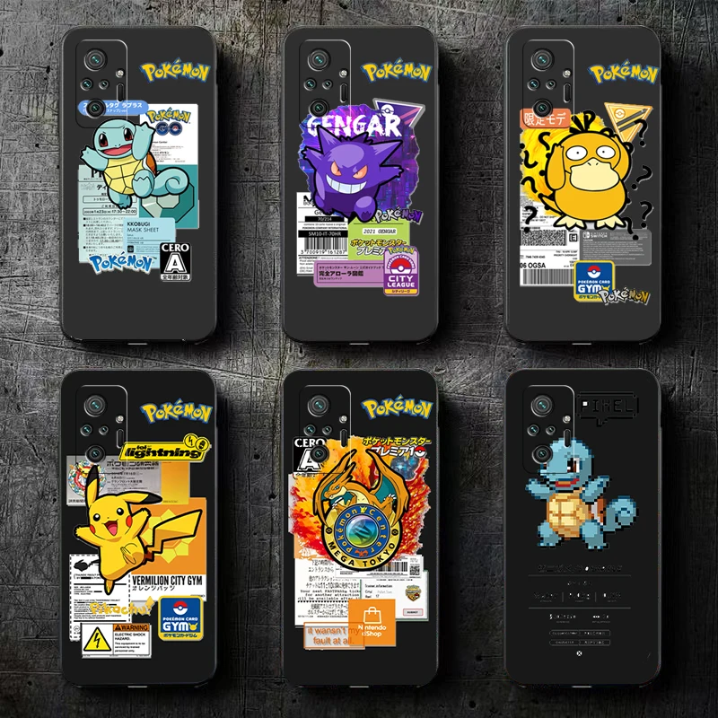 

Pokémon Anime Elf Phone Case For Xiaomi Redmi 7 7A 8 8A 8T 8 2021 9 9T 9A 9C 9S 7 8 9 Pro 5G Carcasa Back Funda Black Coque