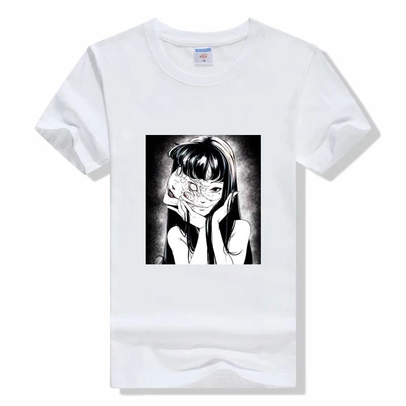 

Junji Ito T Shirt Men Japanese Anime Manga Japan Weeaboo Otaku Horror T-shirt Cotton Short Sleeve Horror comics Tomie Tee Shirt