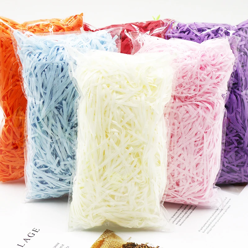 

100g Paper Raffia Shredded Paper Decoration DIY Confetti Gift Box Filling Material Wedding Birthday Marriage Decor Accessories