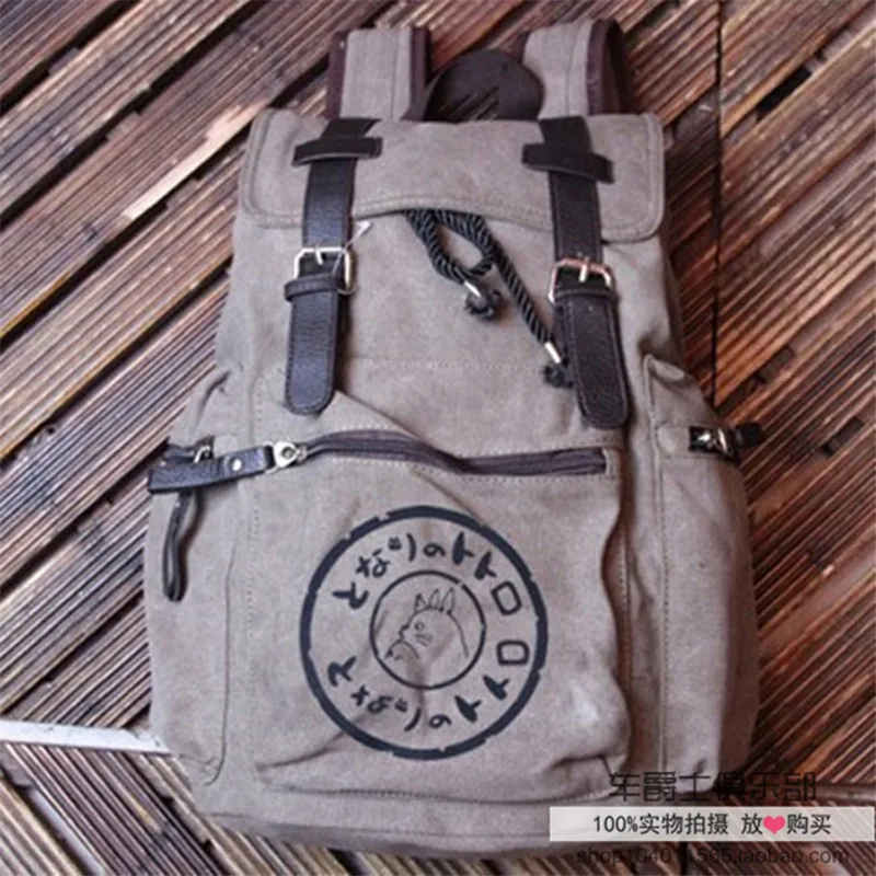 

Anime Totoro My Neighbor Canvas Backpack Bags Messenger Laptop School Travel Book Causal Bags Students Laptop Girls Rucksack