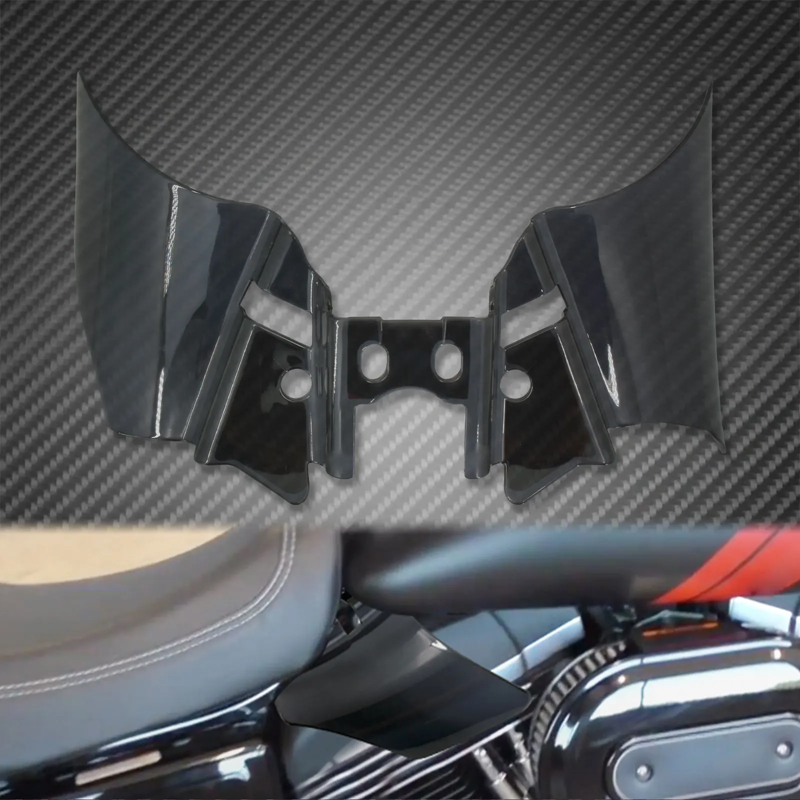 

Черный седло мотоцикла, теплоотражатель для Harley Dyna Fat Bob Low Rider Street Bob FXDF FXDL Switchback FLD 1999-2016 17