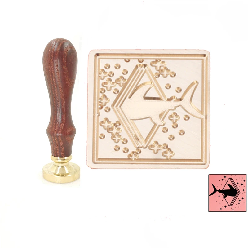 

Изысканная краска, восковой штамп, орнамент, Классическая деревянная ручка Кита, искусственная зернистая печать