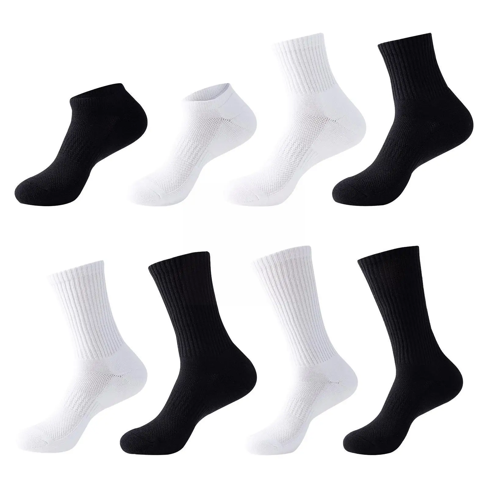 

5pairs Plain White Cycling Basketball Socks Men Ankle Breathable Cotton Casual Athletic Socks Thin Socks Summer Sports Sock O8e9