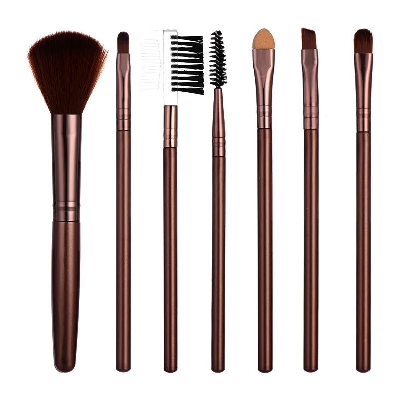

7 PCS Professional Makeup Brushes Set Eyeshadow Cosmetics instrument Make-up for women tool Beauty Cheap Complete kit Foundation