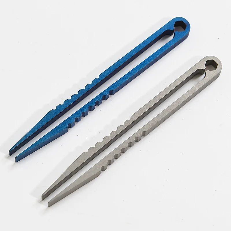 

TC4 Clip Titanium Tweezers Pick Up Clamping EDC Multipurpose Gadget Professional Camp Outdoor Pocket Maintenance Tool