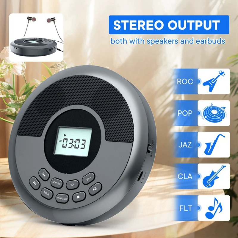 Портативный Bluetooth CD-плеер Walkman Mp3-плеер