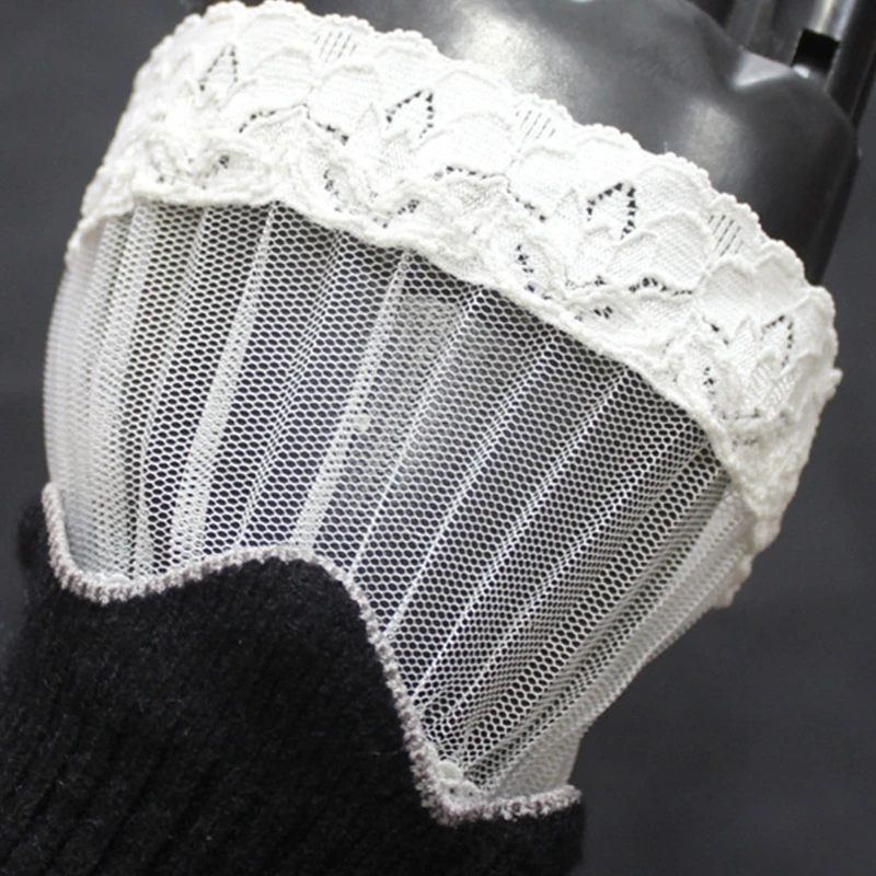 

652F Ruffle Fake Sleeves Girls Pleated False Cuffs for Women Sweater Wrist Warmers Female White Color Horn Cuffs Supplies