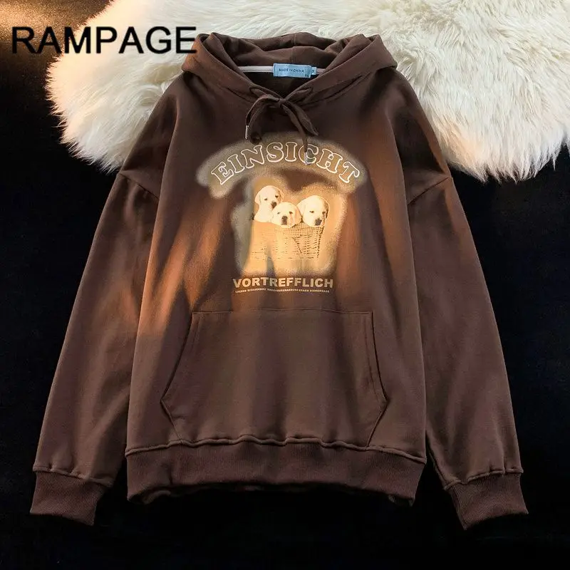 

Женская винтажная Толстовка с длинным рукавом, свободного покроя