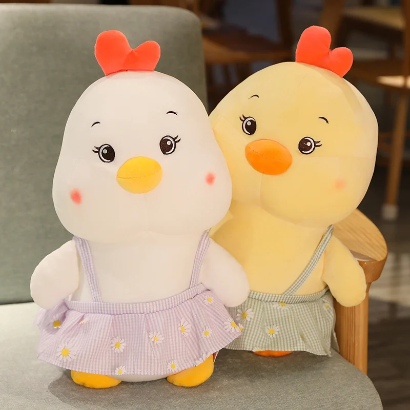 

25-50cm Yellow Chicken Plush Dolls Kawaii Soft Stuffed Animal Accompany Toys Decor Plush Pillow for Children Christmas Gift