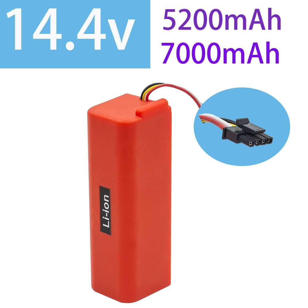 14 4 В 5200 мАч/7000 мАч 18650 литиевая батарея для пылесоса Замена робота Xiaomi Roborock S55 S60 S65