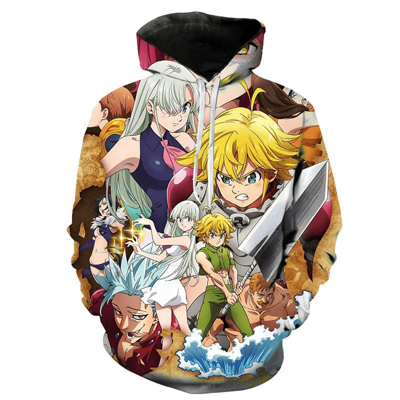 

2023 Seven Deadly Sins Hoodie Men Women Fashion Coat Men's Anime Hoodies Kids Hip Hop Oversized Hoodies Child Sweats Manga Coat
