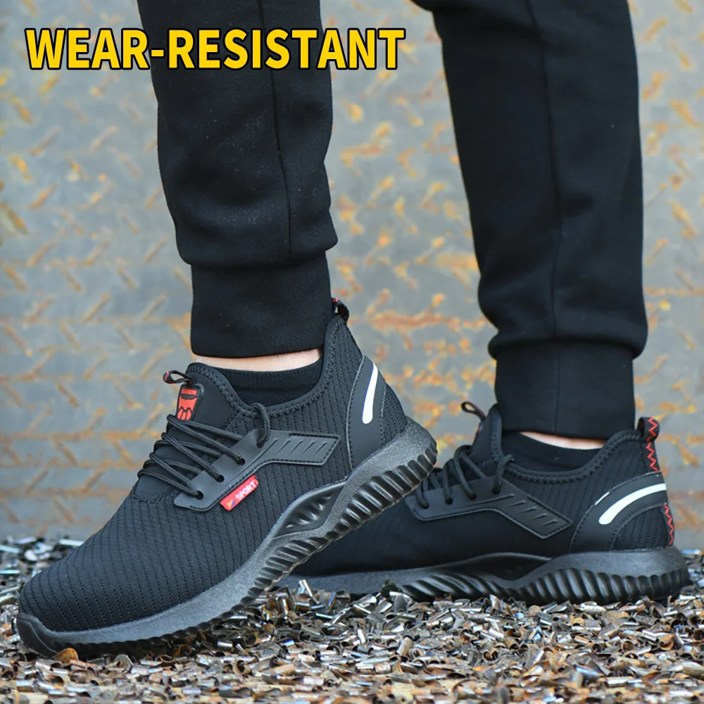 

Breathable shoes Men Women Light shoes Anti-Smashing Steel Toe Puncture Construction Lightweight Work Safety Shoes S8130-S8135