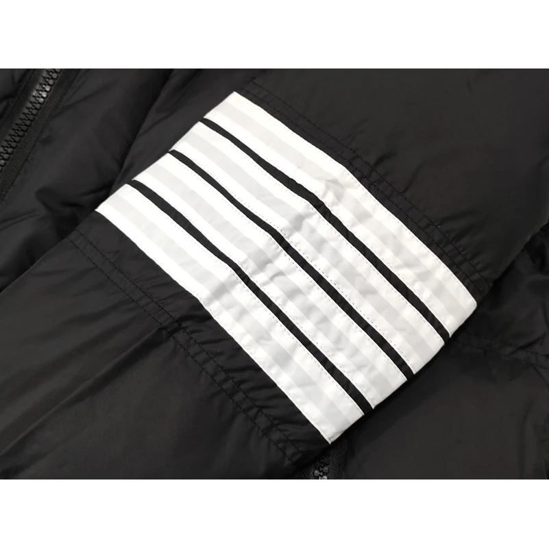 Winter Jacket Coat Classic White Striped Fashion Brand Design Down Jacket Hooded Men's Long Padded Parka TB Windbreaker