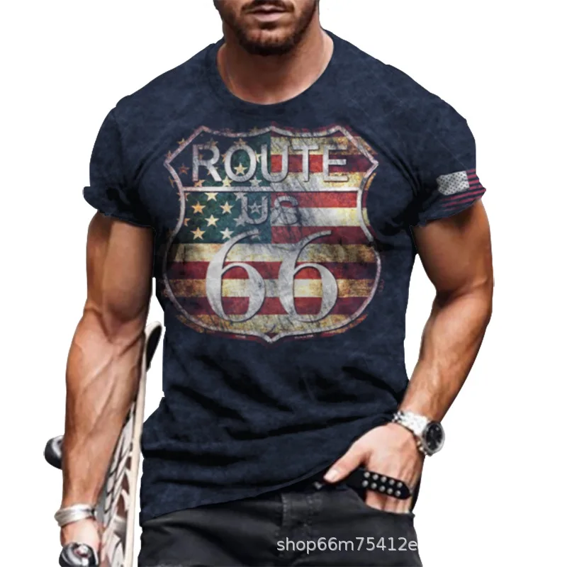 

2022 Summer Retro Letter Fish 3D Print Men T Shirt Oversized Short Sleeve Tees Fashion Street Pullover Handsome Man Casual Tops