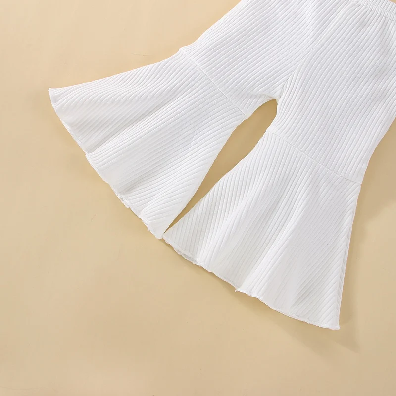 Летняя футболка с цветочным принтом для девочек-подростков белые брюки комплект