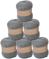 6 balls angora mohair wool yarn soft fingering baby mohair cashmere hand crochet yarn for knitting diy scarf sweater thread yarn
