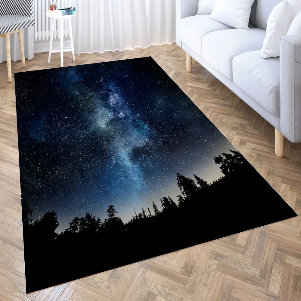 

Night Forest Carpet for Living Room Rug Children Bed Room Floor Carpets Window Bedside Home Decor Rugs Mat
