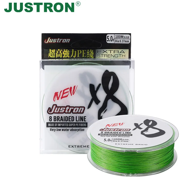 

Justron PE 8 Braided Fishing Line 100M 8Strands Fishing Goods Fishing Accessories Outdoor Camping Equipment