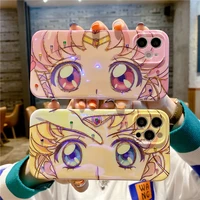 cute sailor moon glitter phone cases for iphone 13 12 11 pro max mini xr xs max x back cover