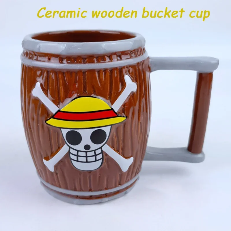 Цельный Ace Luffy Sabo бочка для вина большая емкость Золотая Серебряная кружка