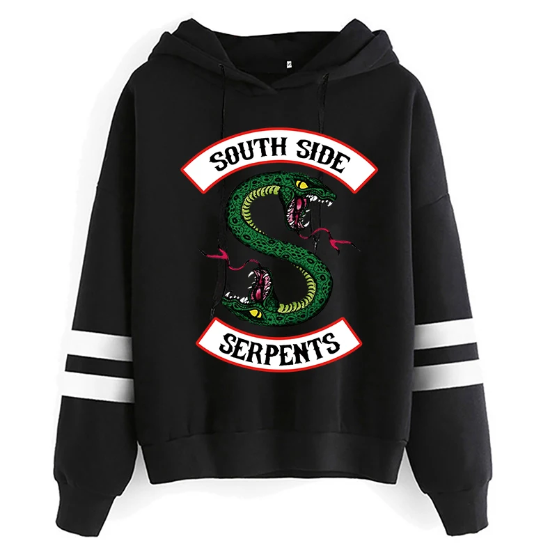 Свитшот Riverdale South Side Serpents толстовки с капюшоном со змеиным узором женский в стиле