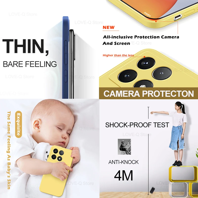 Чехол на Xiaomi Poco X6 Pro  Чехол на Поко Х6 Про 5g, роскошный чехол из жидкого силикона для Xiaomi Poco X6 Pro Poco X 6 Pro Poco X6pro Pocox6 Prо 5G, защитный чехол для камеры (art.: 3920cbd96ae68) - 3920cbd96ae68