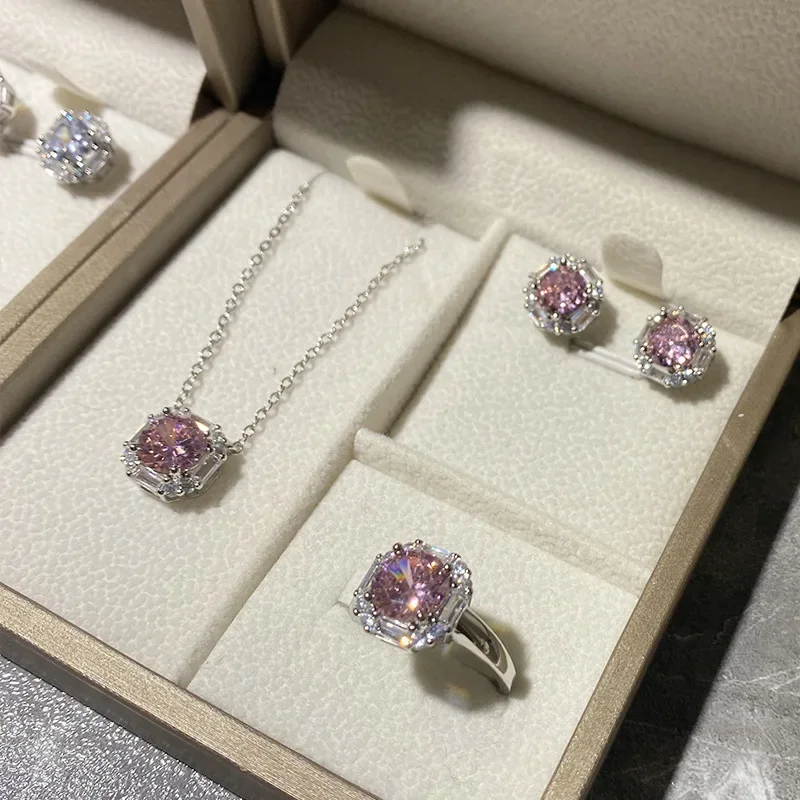 Яркий микро-набор MDL в стиле муассанита цирконий позолоченное кольцо поколения