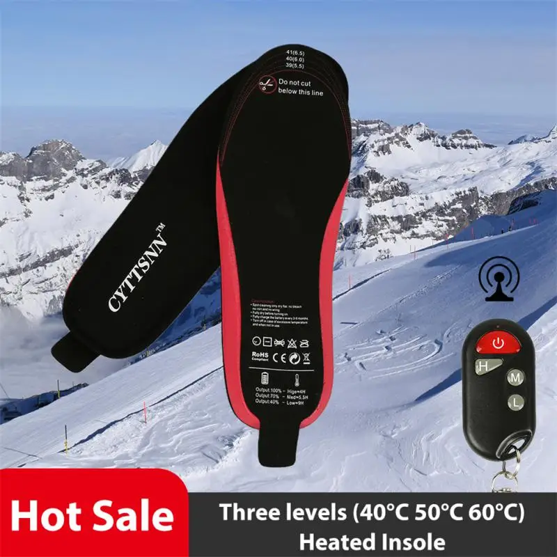 

Winter USB Recharged Heated Insoles Wireless Temperature Adjustment Foot Warming Pad Heating Warm Thermal Foot Treasure