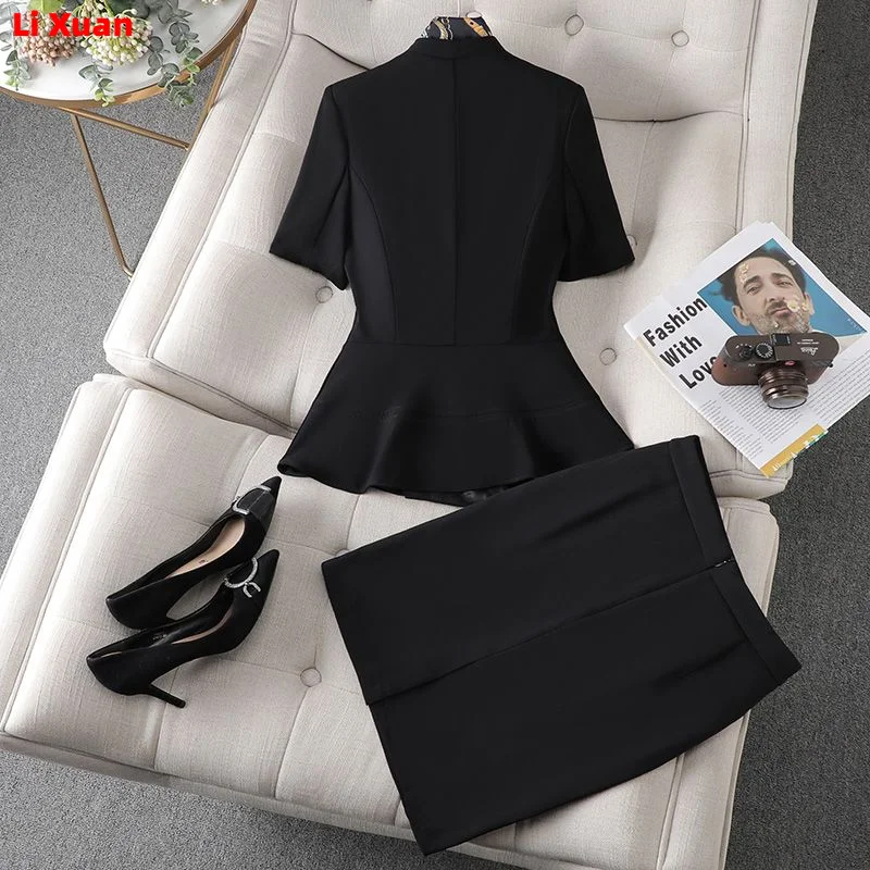New Elegant Women Formal Suits For 2023 Summer High Quality Fashion Slim Casual Blazer And Pants Office Ladies Work Wear