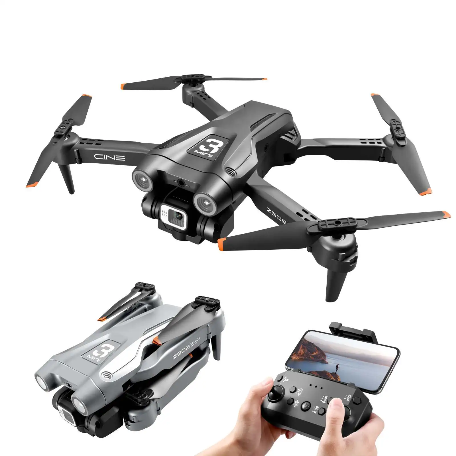 

Z908PRO WIFI FPV with 4K 720P Dual 150° ESC Camera Obstacle Avoidance Optical Flow Positioning Foldable RC Drone Quadcopter RTF