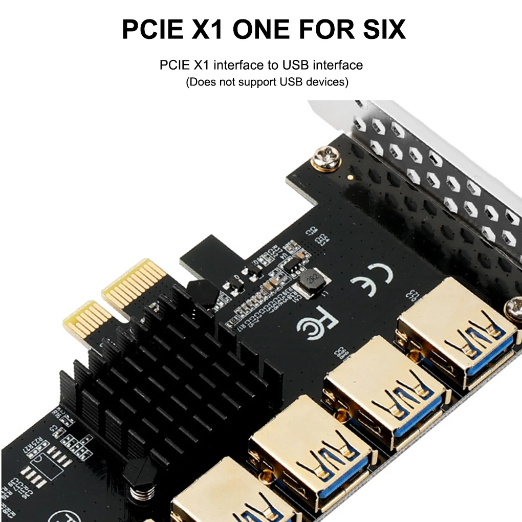 

PCI-E к USB 3,0 удлинитель с несколькими портами PCI-Express адаптер печатная плата преобразователь скорости инструмент для майнинга