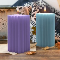 mirror geometric texture candle silicone mold for handmade desktop decoration gypsum resin aromatherapy candle silicone mould