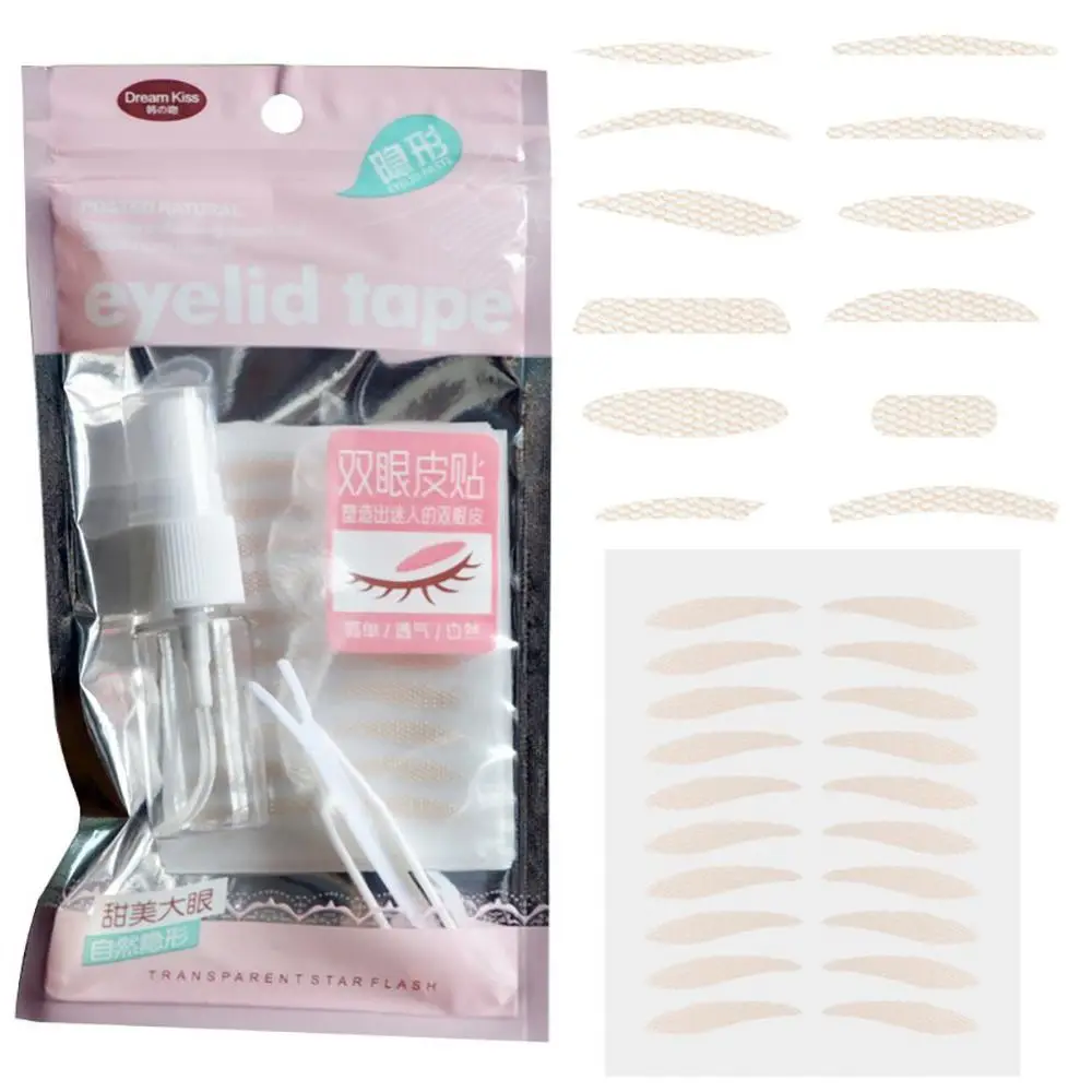

200 Pairs Invisible Double Eyelid Sticker Transparent Gauze Mesh Lace Invisible Self-adhesive Eyelid Tape Sticker Makeup Tool