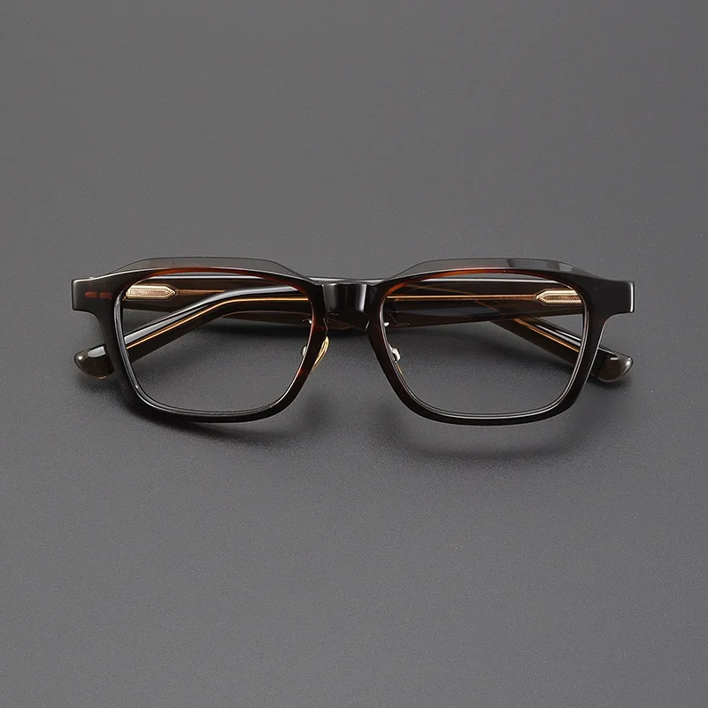 Утолщенные оптические оправы Ретро ацетатные квадратные мужские роскошные