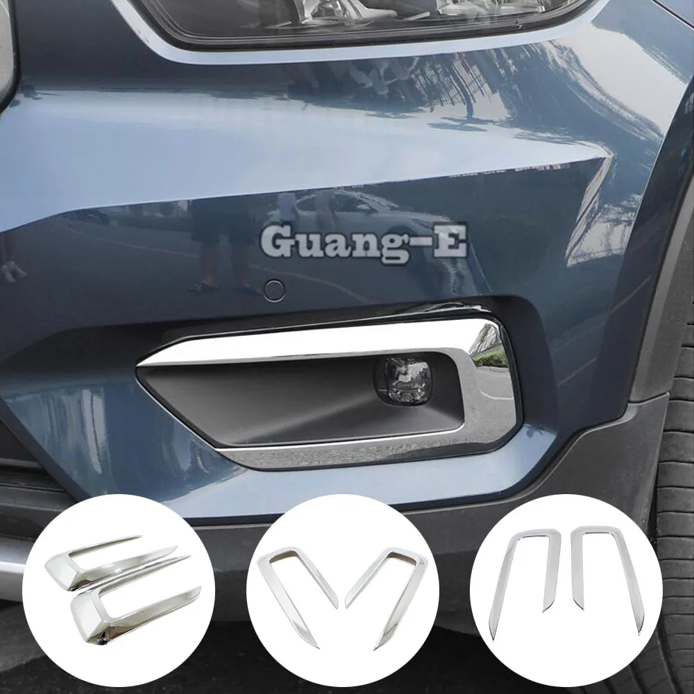 

Car Body Styling Front Head Fog Light Lamp Detector Frame Stick ABS Chrome Cover Trim Part 2pcs For VOLVO XC40 2018 2019 2020