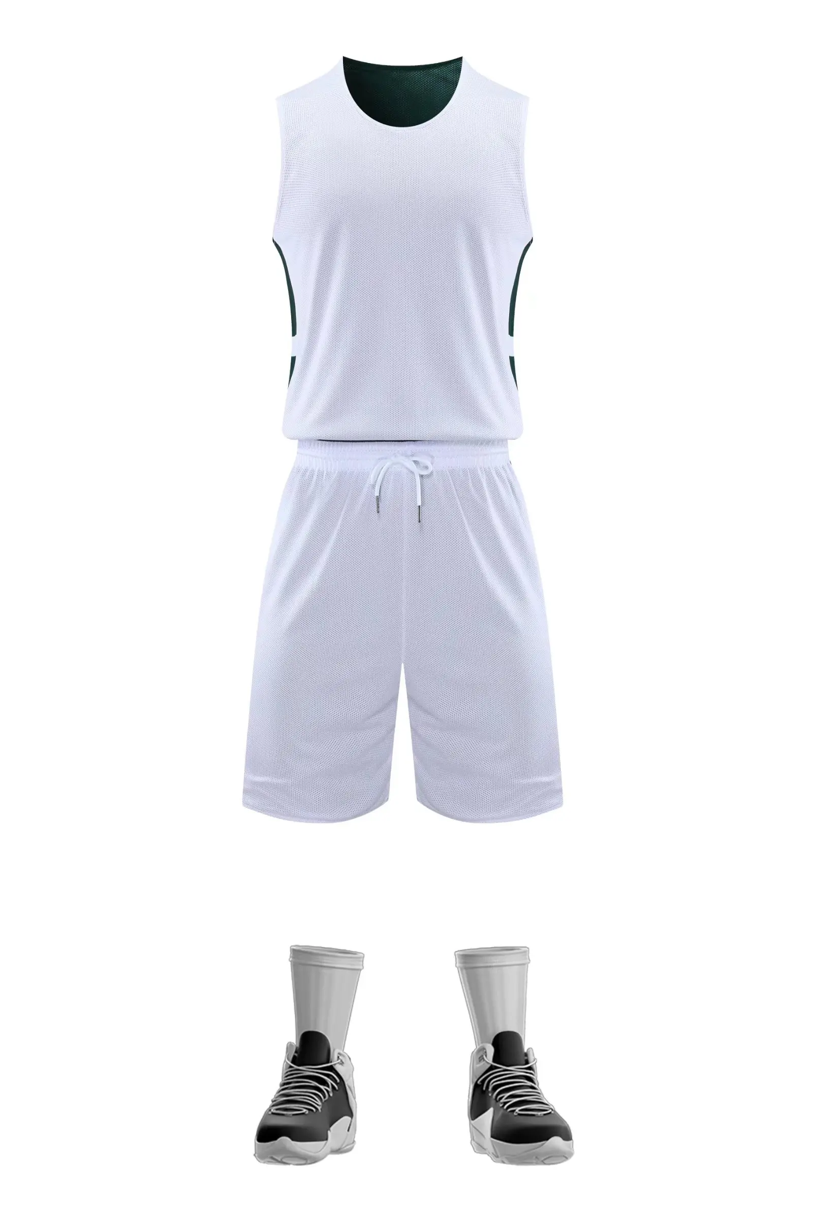 

Мужской спортивный костюм, дешевый летний клубный белый-зеленый цвет