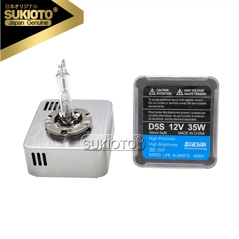 Оригинальная Японская Технология SUKIOTO, сделано в Китае, 2 шт. 35 Вт 55 Вт D5S ксеноновая HID-лампа 5500K, белая для Audi Passat Tiguan Citroen GMC