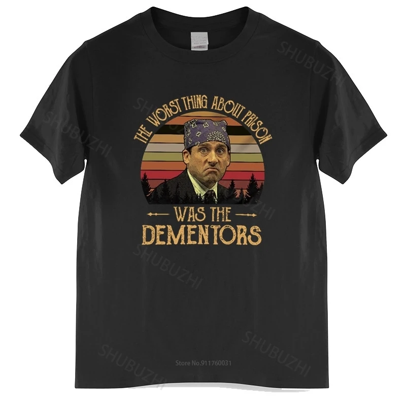 

Summer mens tshirt The Worst Thing About Prison was The Dementors Vintage Retro T-Shirt Prison Mike t-shirt teenagers cool tops