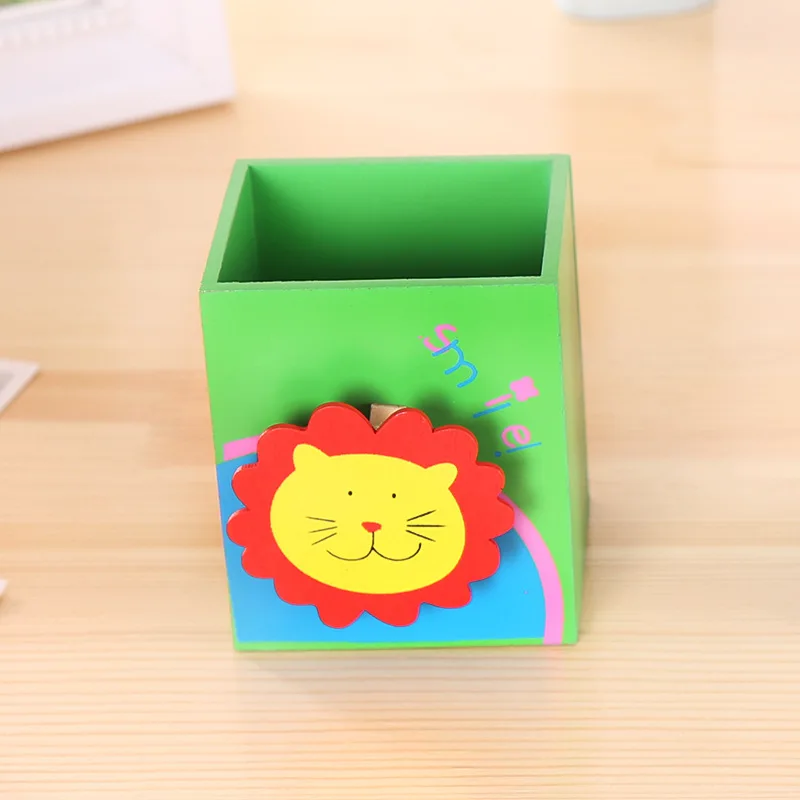 Коробка для хранения в офисе Cartoon Animal Square Pen Holder Creative Cute Multifunctional Student School Supplies Prizes on.