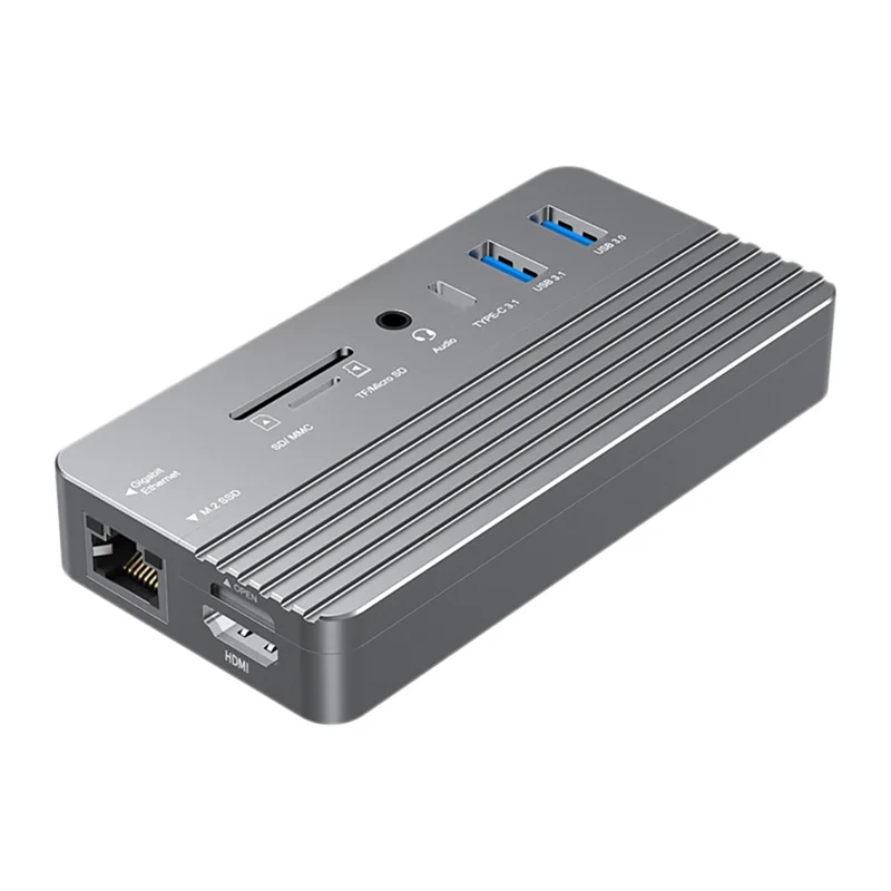 

USB-C HUB 10 In 1 Docking Station For M.2 SSD With HDMI Support 8TB