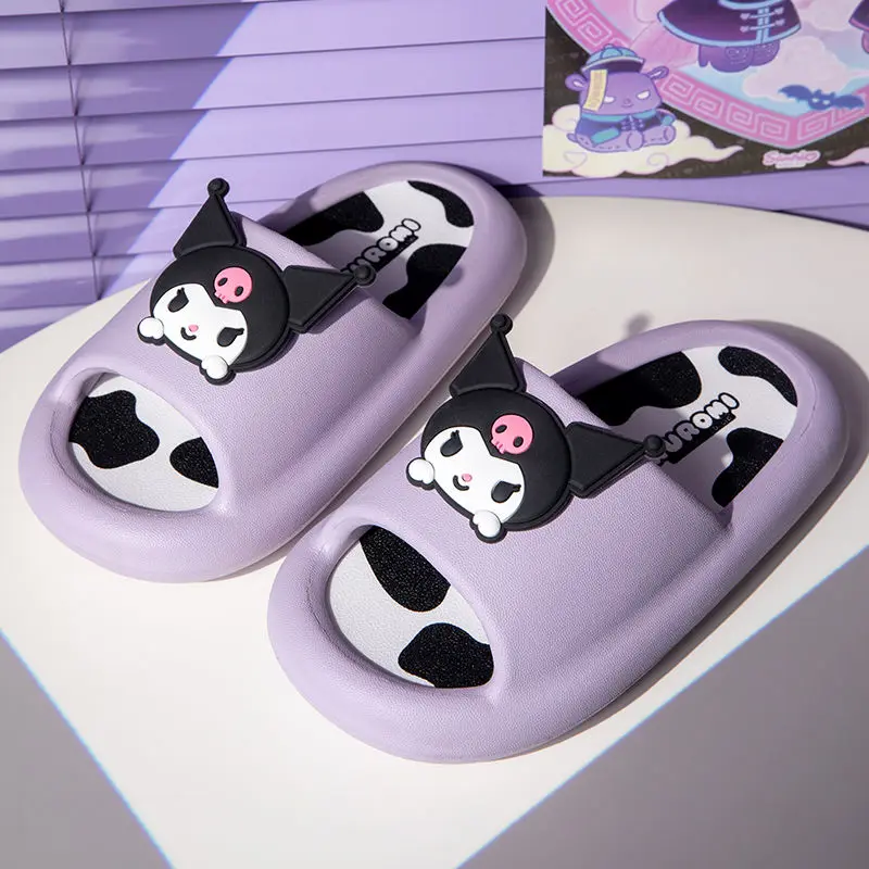 

Sanrioed Kawaii Kuromi детские тапочки Cinnamoroll My Melody летние милые домашние Нескользящие мягкие сандалии для мальчиков и девочек детские сандалии
