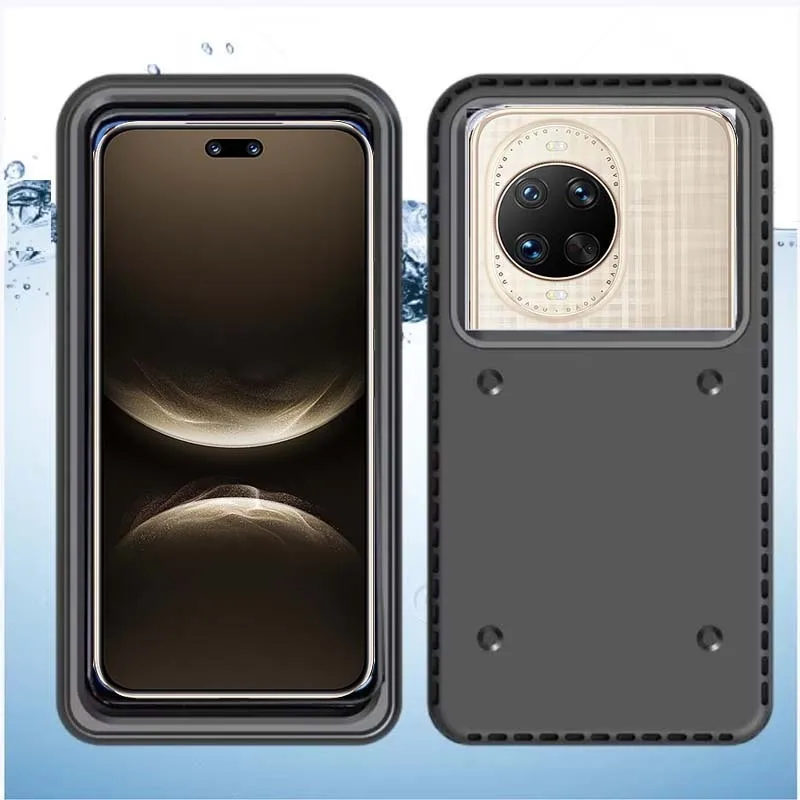 Фото Водонепроницаемый чехол для Huawei Pura 80 Ultra Pro + Nova 14, противоударный чехол для плавания, противоводный бампер, снегозащитный, пылезащитный, полное покрытие №1