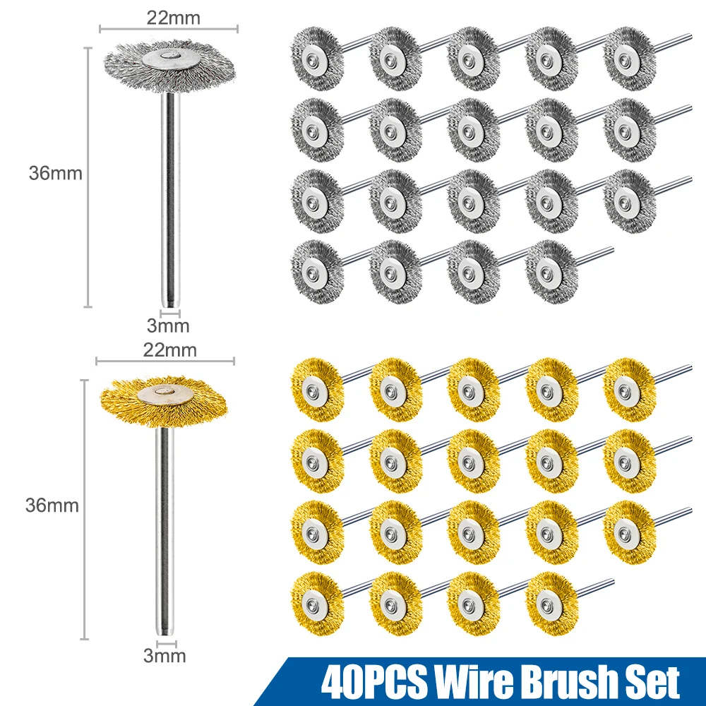 

Набор проволочных щеток xcan 40 шт. 3 мм для Dremel