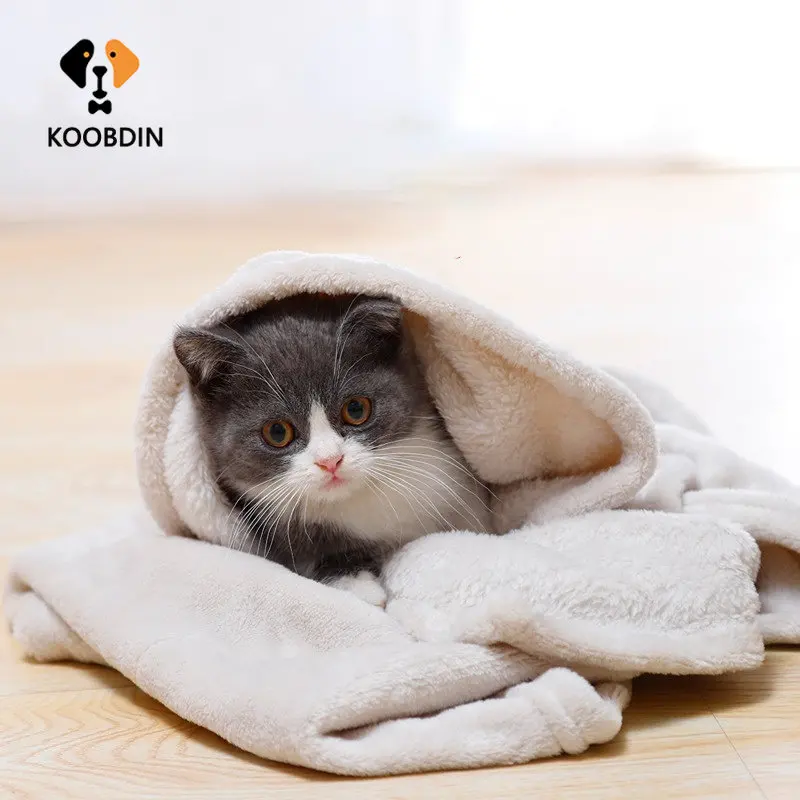

Pet Dog Blanket Cat Mat Coral Fleece Thickened Accessories Solid Pet Mat Warm Breathable Skin Friendly Sofa Cushion Pet Supplies