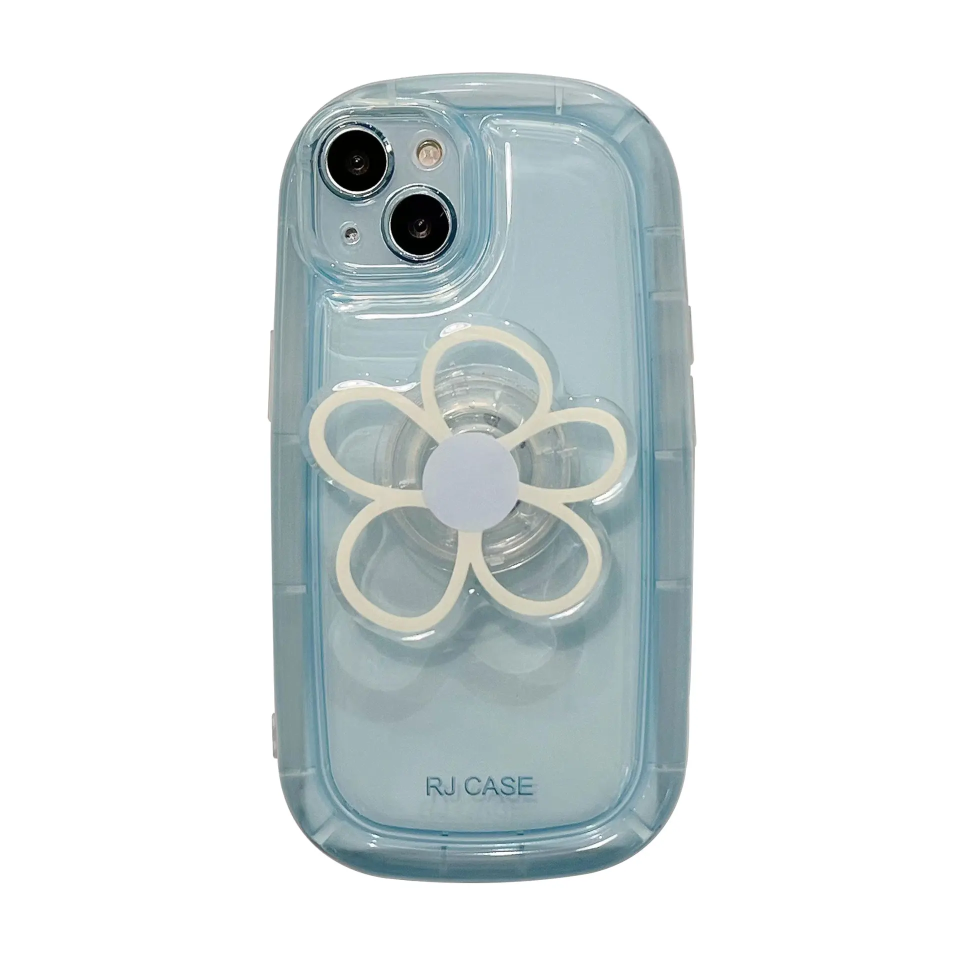 

Flower Stand Plain Soft Shockproof Phone Case For iPhone 12 11 13 Pro Max X Transparent Soap Funda Back Cover